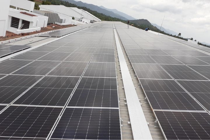 Industrial site solar panel installation for renewable energy in salem kallakurichi Tamil Nadu