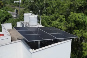 solar panel mounted on 2bhk home