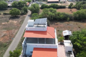 1. 4kW solar panel installation with bifacial panels at Chennimalai home