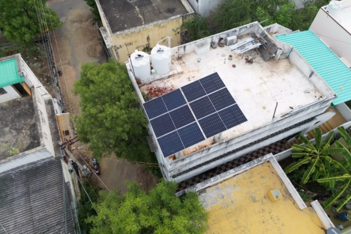 3kw Solar panel installed erode epb nagar