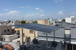 3. Completed rooftop solar setup at Mr. Abudalip’s house in Erode