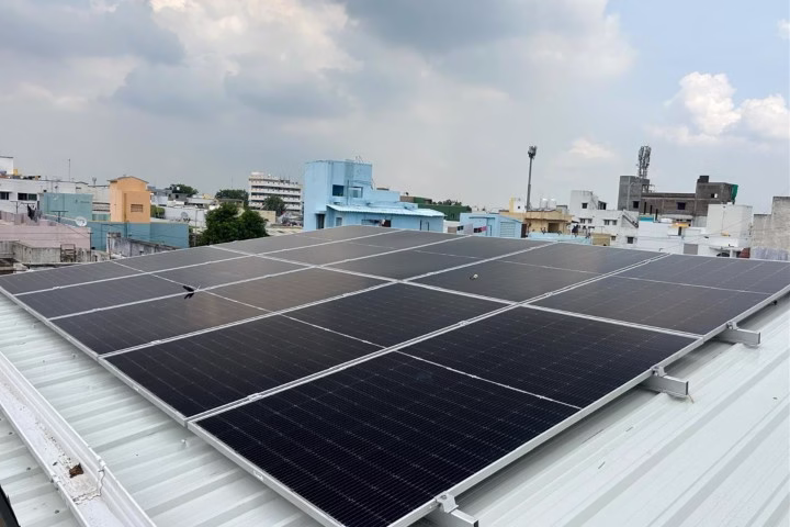 Customized rooftop solar structure with mono perc solar panels