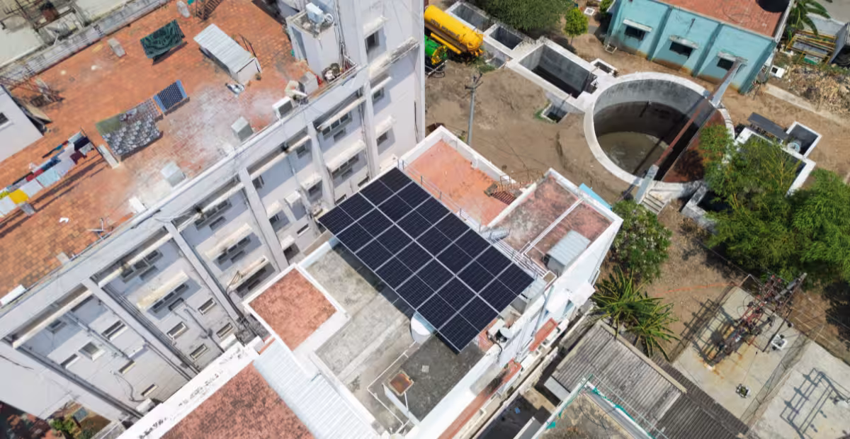 8kW On-Grid Solar Inverter 8kW on-grid solar inverter installed at a home in Erode