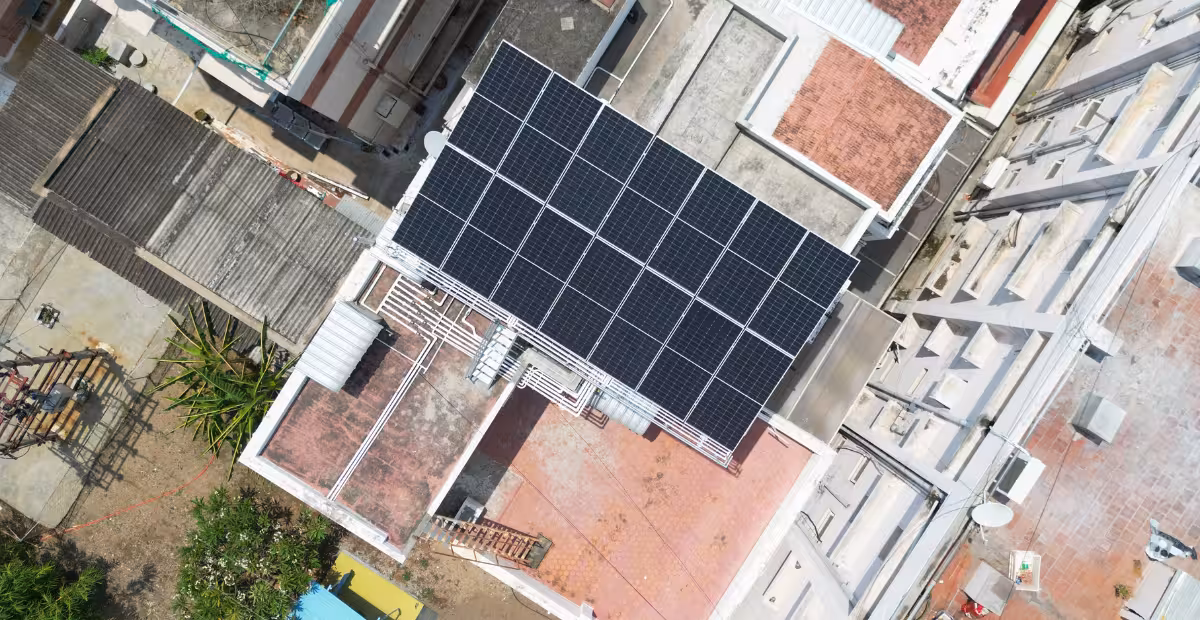 8kW Home Solar Installation in Periyar Nagar Erode 8kW home solar installation in Periyar Nagar Erode, full rooftop view