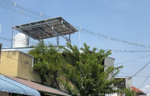 4+5kW residential on-grid rooftop solar installation with TopCon solar panels at a home in Puthur, Erode, Tamil Nadu