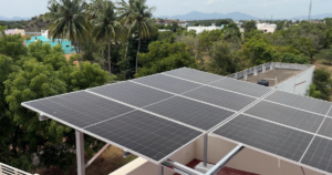 5kW rooftop solar panel installation on a residential home in Dindigul by Groena Solar