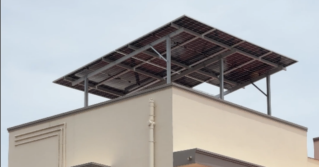 5kW rooftop solar panel installation on a residential home in Dindigul by Groena Solar